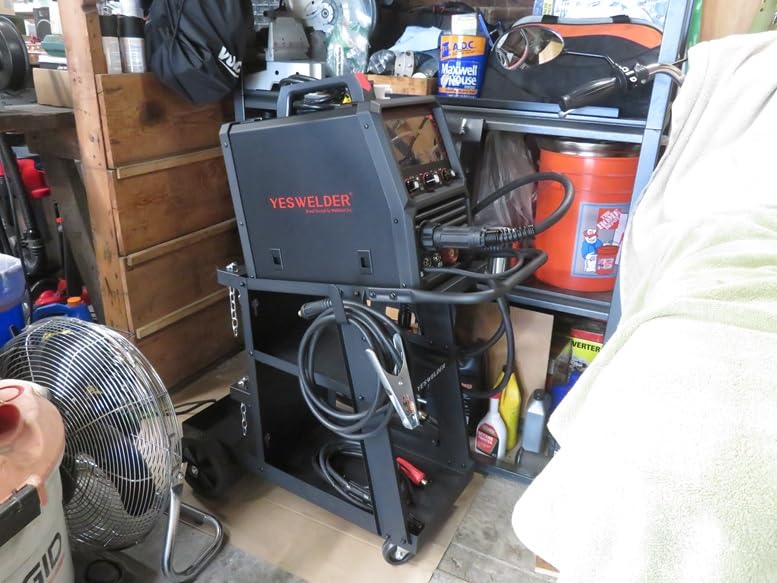 YESWELDER 3-Tier Welding Cart, Tilted Platform and 360° Rolling | Large Storage, Dual Cylinder Slots, and Stainless Steel Safety Chains, Steel and Aluminum Frame with Rubber Wheels customer photo 2