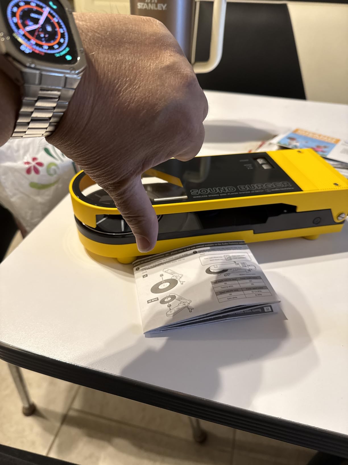 Audio-Technica AT-SB727-YL Portable Turntable, Yellow customer photo 1