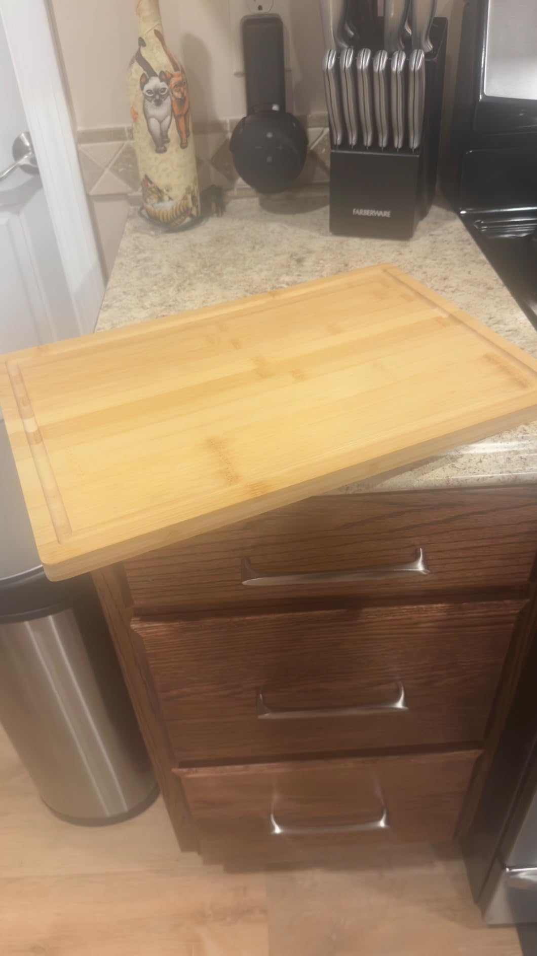 Bamboo Cutting Board for Kitchen, 18
