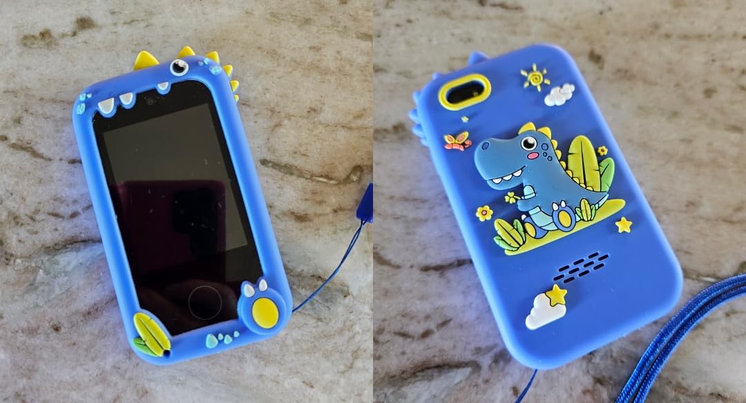 KOKODI Kids Smart Phone Toys, Birthday Gifts Idea Dinosaur Toys for 3 4 5 6 7 8 Year Old Boys, Touchscreen HD Digital Dual Video Camera, Preschool Learning Toy customer photo 1