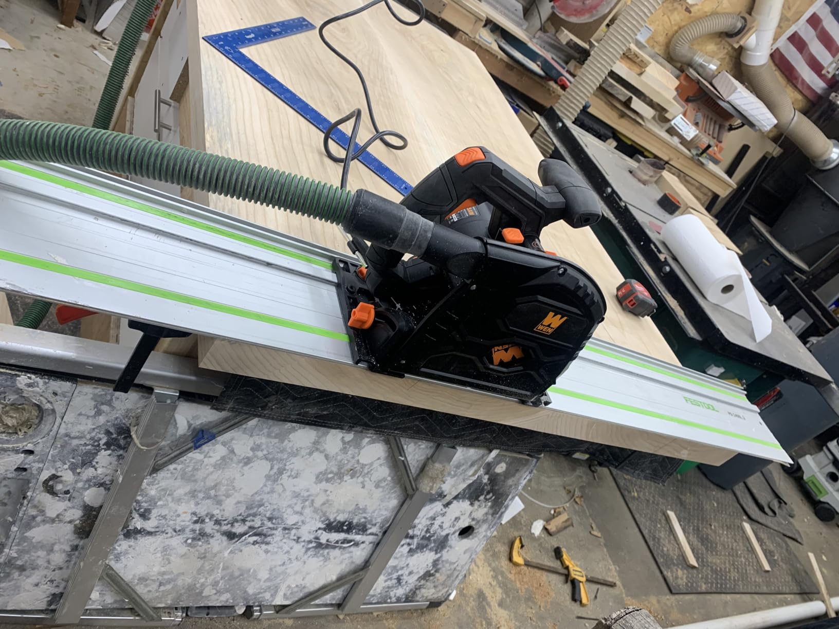 WEN 7.25-Inch Track Saw, Variable Speed (CT1274), Corded Electric customer photo 2