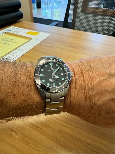 Certina, Mens, DS Action Diver 38mm Powermatic 80, Titanium, Swiss Automatic, Watch, Anthracite, Titanium, 19 customer photo 1