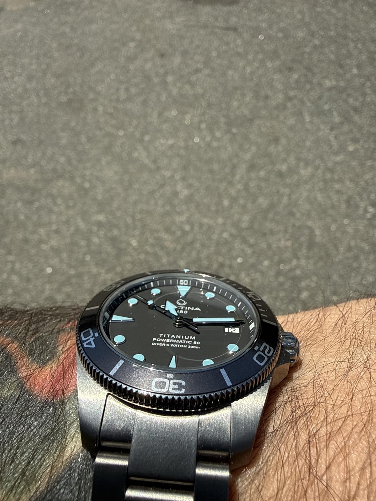 Certina, Mens, DS Action Diver 38mm Powermatic 80, Titanium, Swiss Automatic, Watch, Anthracite, Titanium, 19 customer photo 2