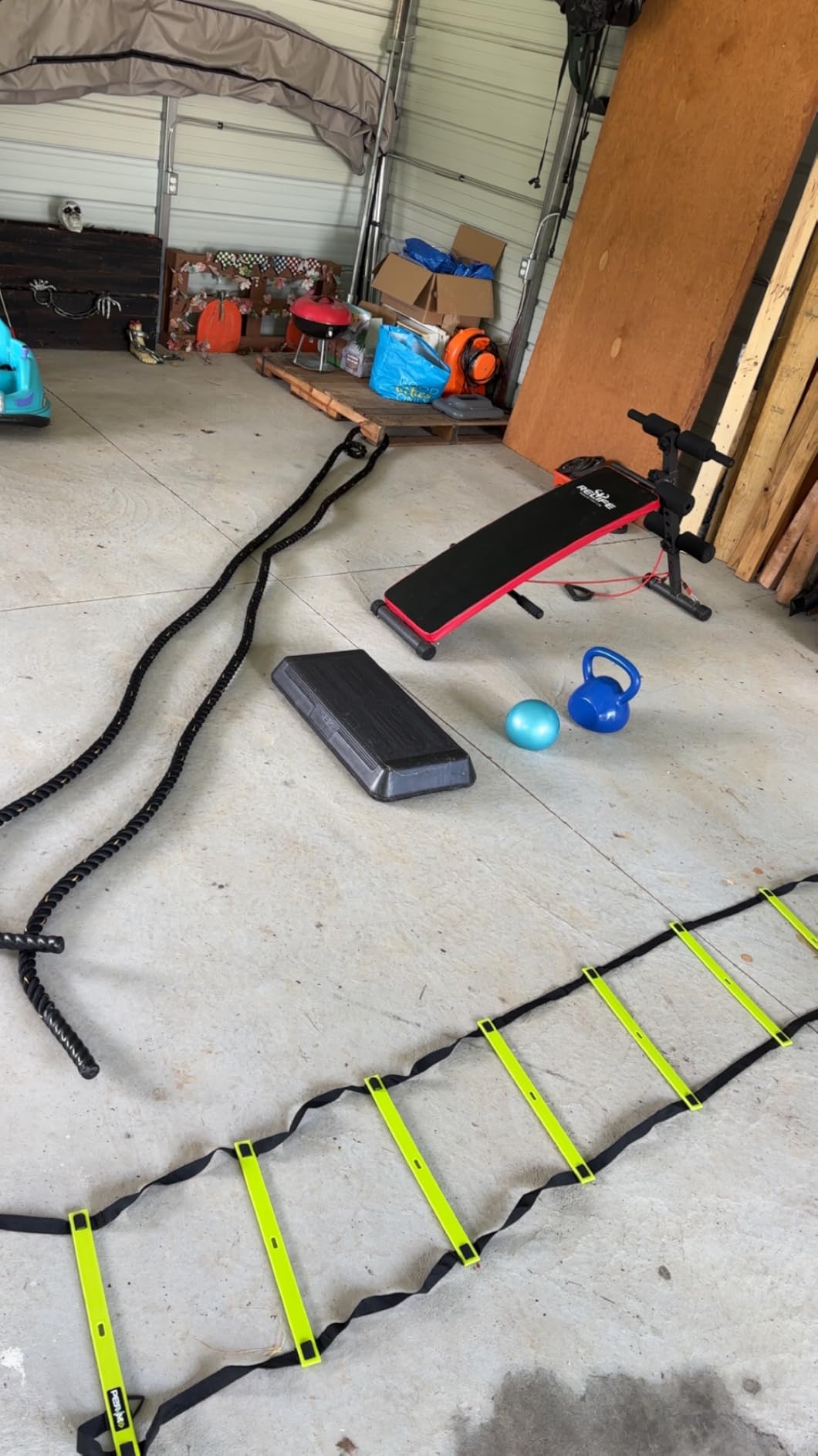 Fitvids Battle Rope 1.5 Inch Diameter Poly Dacron 30 FT Length, Heavy Ropes for Home Gym and Workout customer photo 1