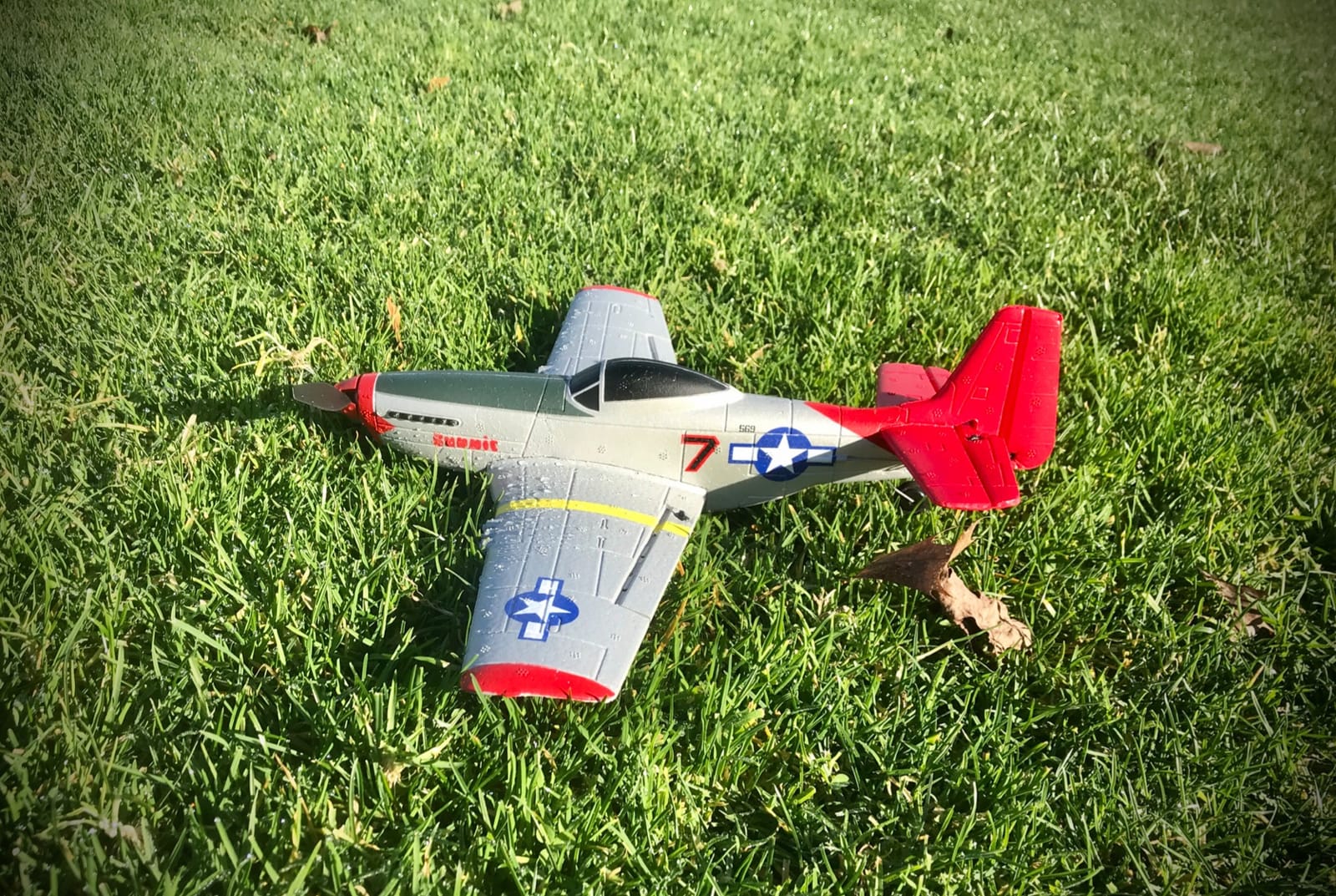 volantexrc RC Plane, 4CH Remote Control Airplane for Beginners & Adults | P51D Mustang Fighter RTF, 6-Axis Gyro, 3 Modes & Aerobatics, Easy to Fly, 2.4GHz Radio Controlled Aircraft, Red customer photo 1