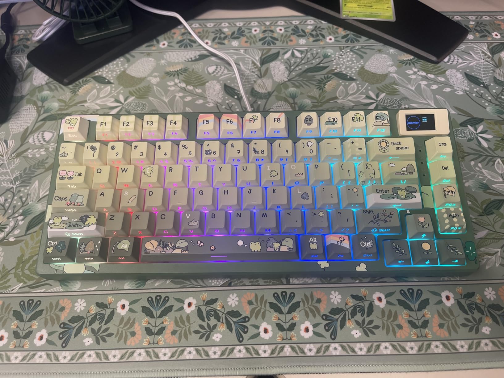 Womier SK80 75% Keyboard with Color Multimedia Display Gaming Keyboard | Creamy Sound Mechanical Wired Hot Swappable Gasket RGB Custom Keyboard, Pre-lubed Stabilizer for Mac/Win, Black Kanagawa customer photo 2
