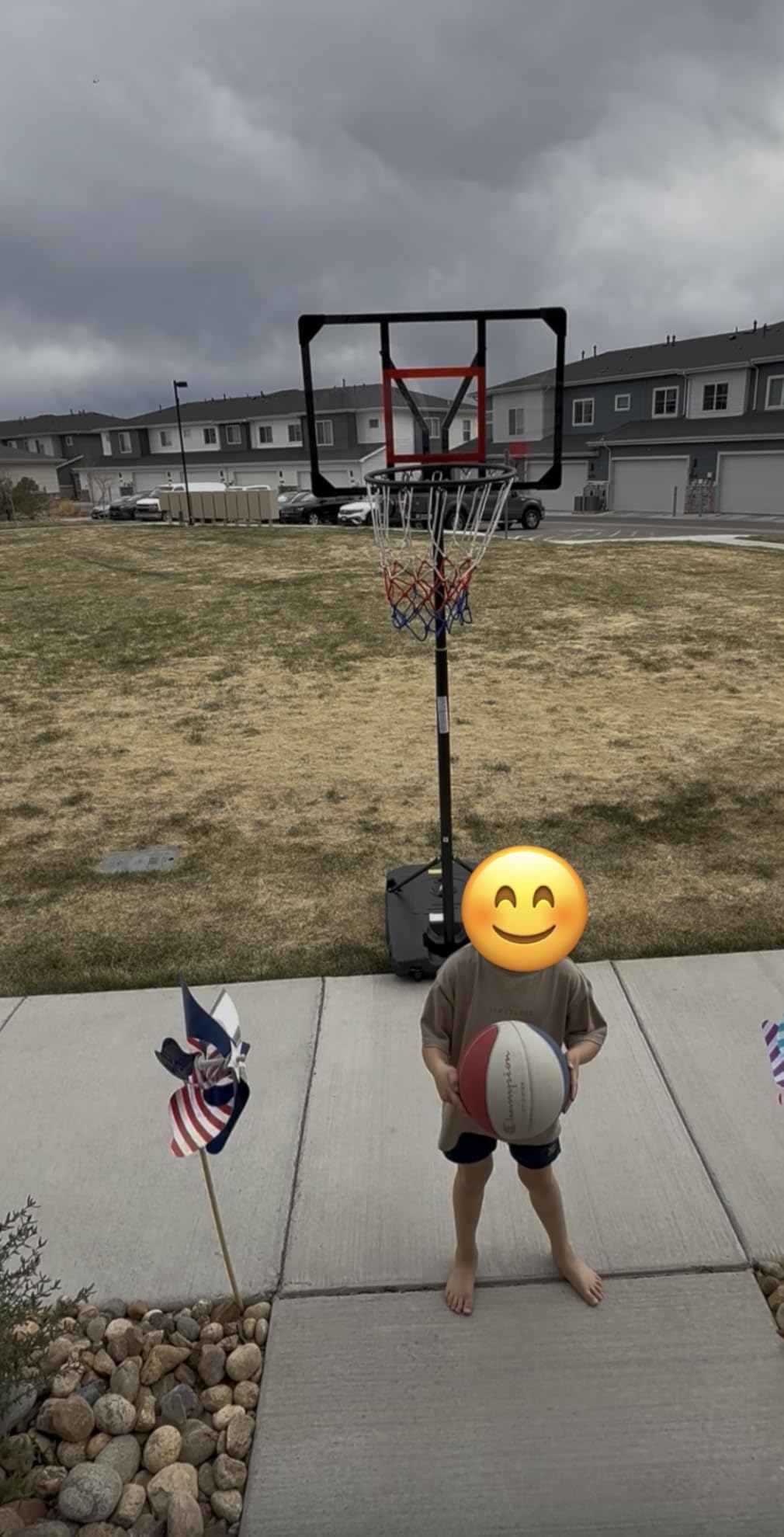 Yohood Kids Basketball Hoop Outdoor 4.82-8.53ft Adjustable, Portable Basketball Hoops & Goals for Kids/Teenagers/Youth in Backyard/Driveway/Indoor, with Enlarged Base and PC Backboard customer photo 1
