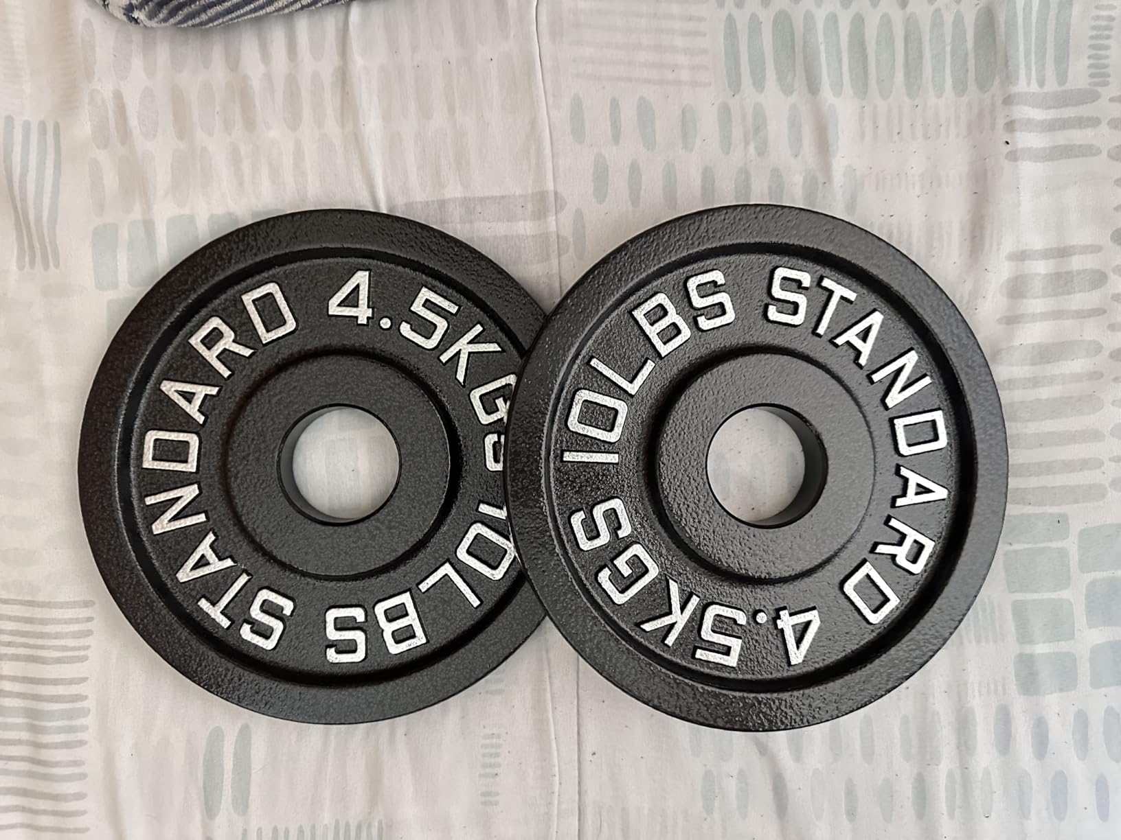 Steel Weight Plates 85LB Set - Olympic 2 inch Center Premium Coating 2x 25lb, 10lb, 5lb, and 2.5lb for Olympic Weight Lifting Barbells customer photo 1