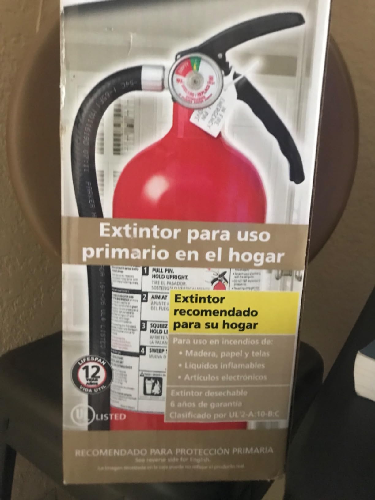 Kidde Living Area Fire Extinguisher for Home, 2-A:10-B:C, KD143-210ABC | Residential Multi-Purpose Extinguisher for Small to Medium Common Household Fires, 4lb. Dry Chemical customer photo 1