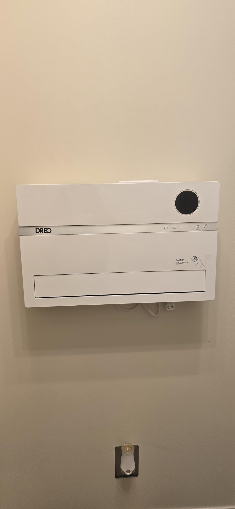Dreo Smart Wall Heater, Electric Space Heater for Bedroom 1500W, 120 Degree Vertical Oscillation, Adjustable Thermostat, Remote Control, 24H Timer, Easy-Mount Heater for Indoor Use, Works with Alexa, WH719S customer photo 1