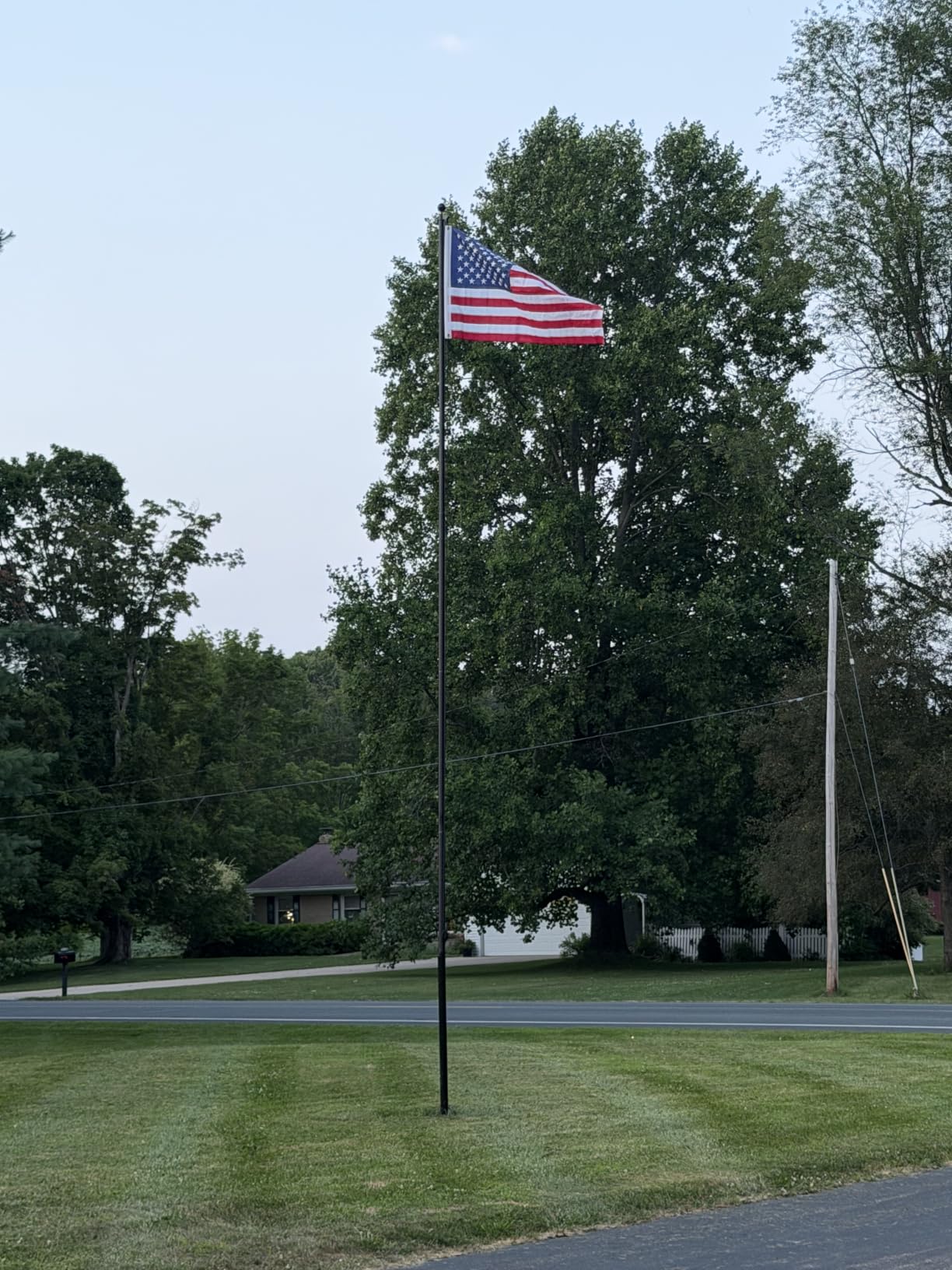 Heavy Duty 25 FT Flag Pole 100MPH Wind Test for Outside House | 12Gauge 95HBW Hard Aerospace Aluminum, In-Ground Flagpole Kit customer photo 1