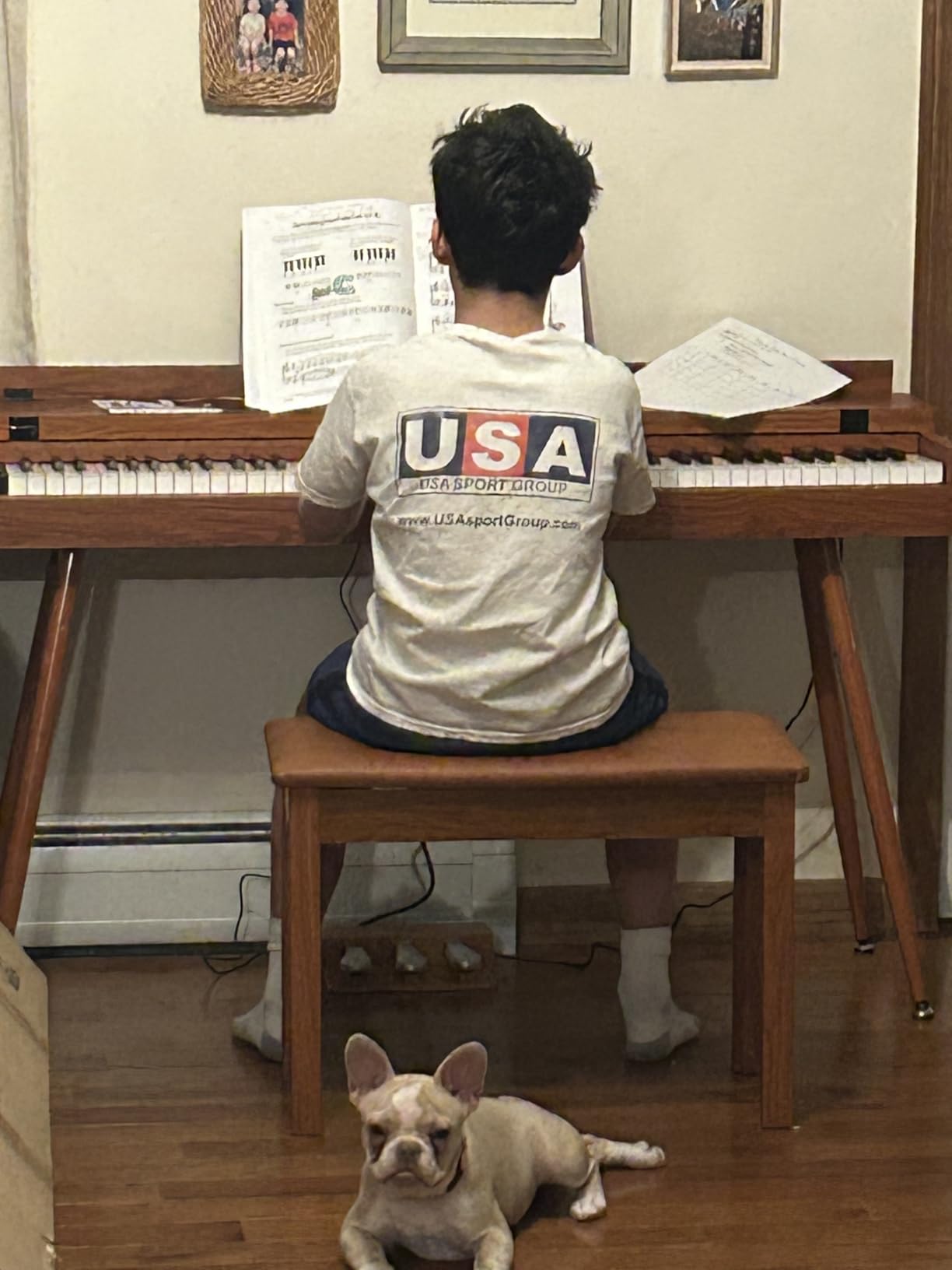 Electric Piano 88 Keys Digital Piano Weighted for Beginner Keyboard Piano Include Piano Bench Power Adapter Three Pedal Manual User (Wood Color) customer photo 1