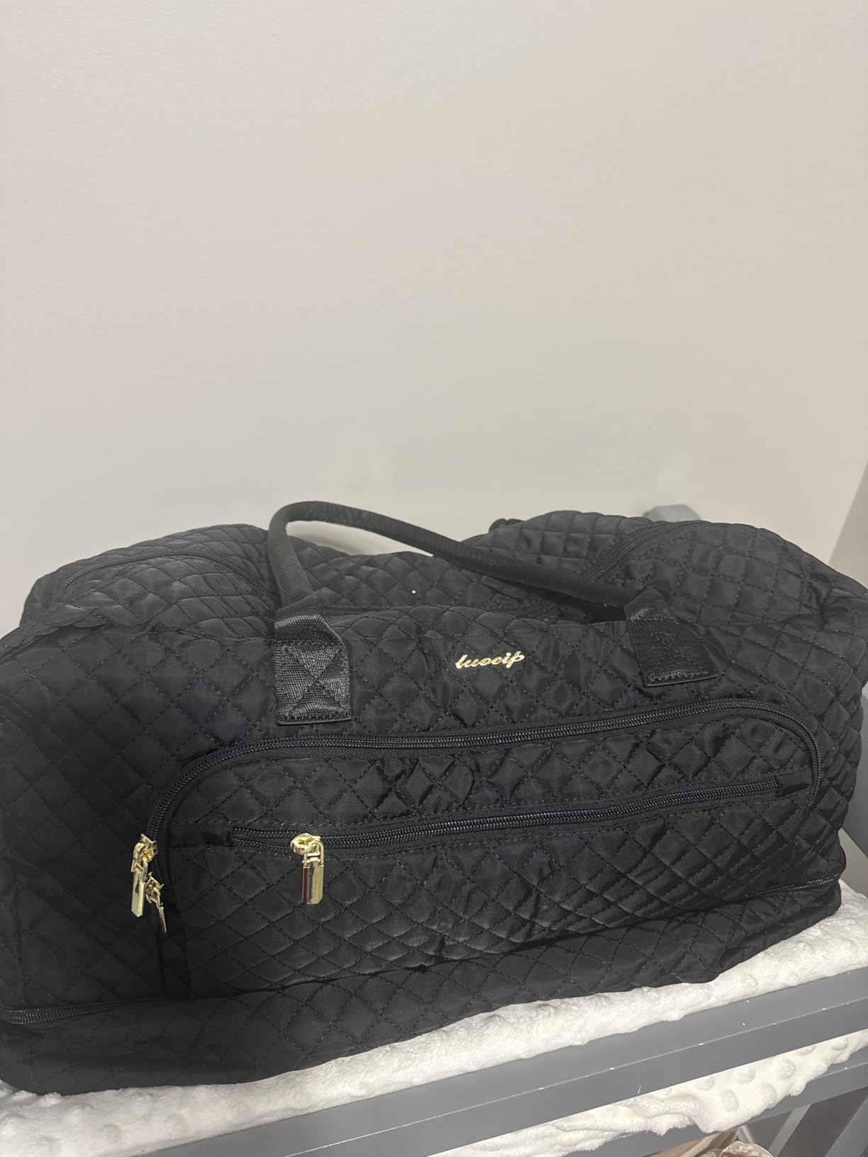 Large Travel Duffle Bags for Women: Weekender Bag with Shoe Compartment | Carry On Bag with Wet Toiletry Pocket & Wet Pocket for Overnight, Weekend, Hospital, Yoga, Business Trips, Sport, Gym, Black customer photo 1