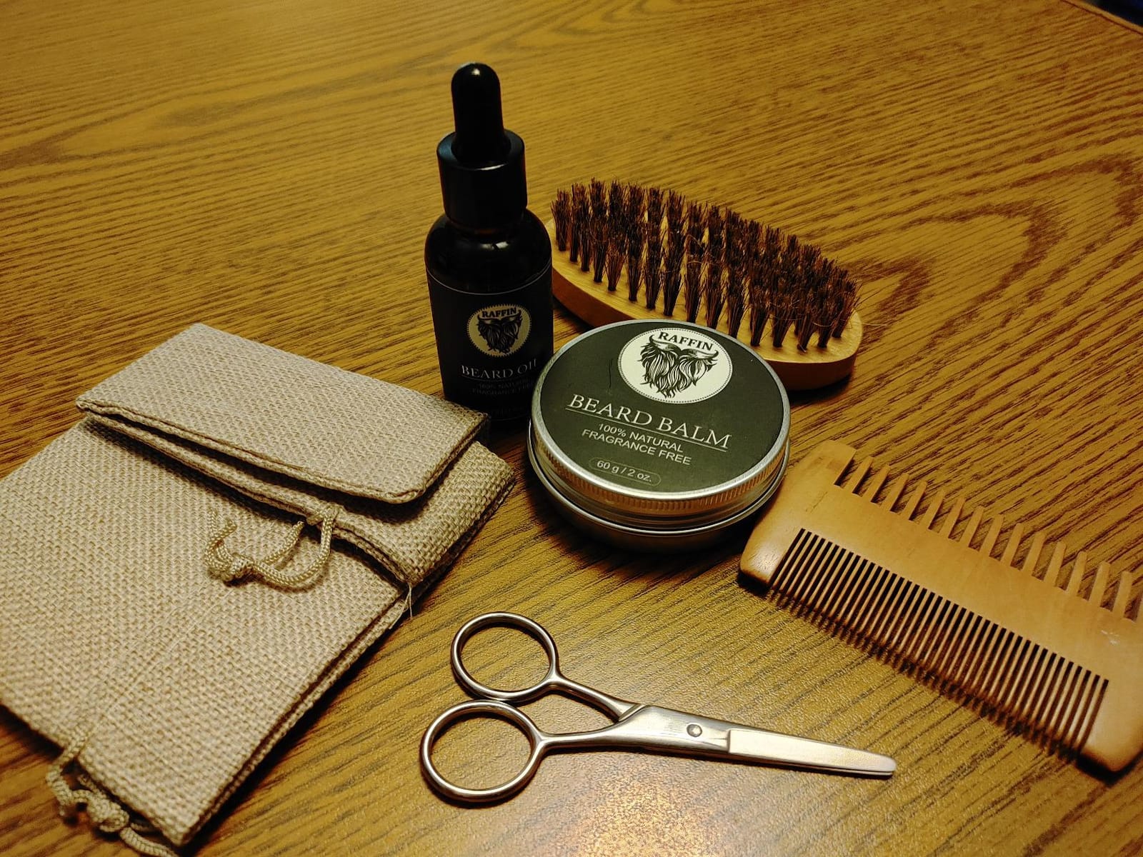 RAFFIN Beard Growth Kit, Beard Growth Oil (2Oz) w/3X Thickening Biotin & Castor Oil for Spot/Patchy Beard customer photo 2