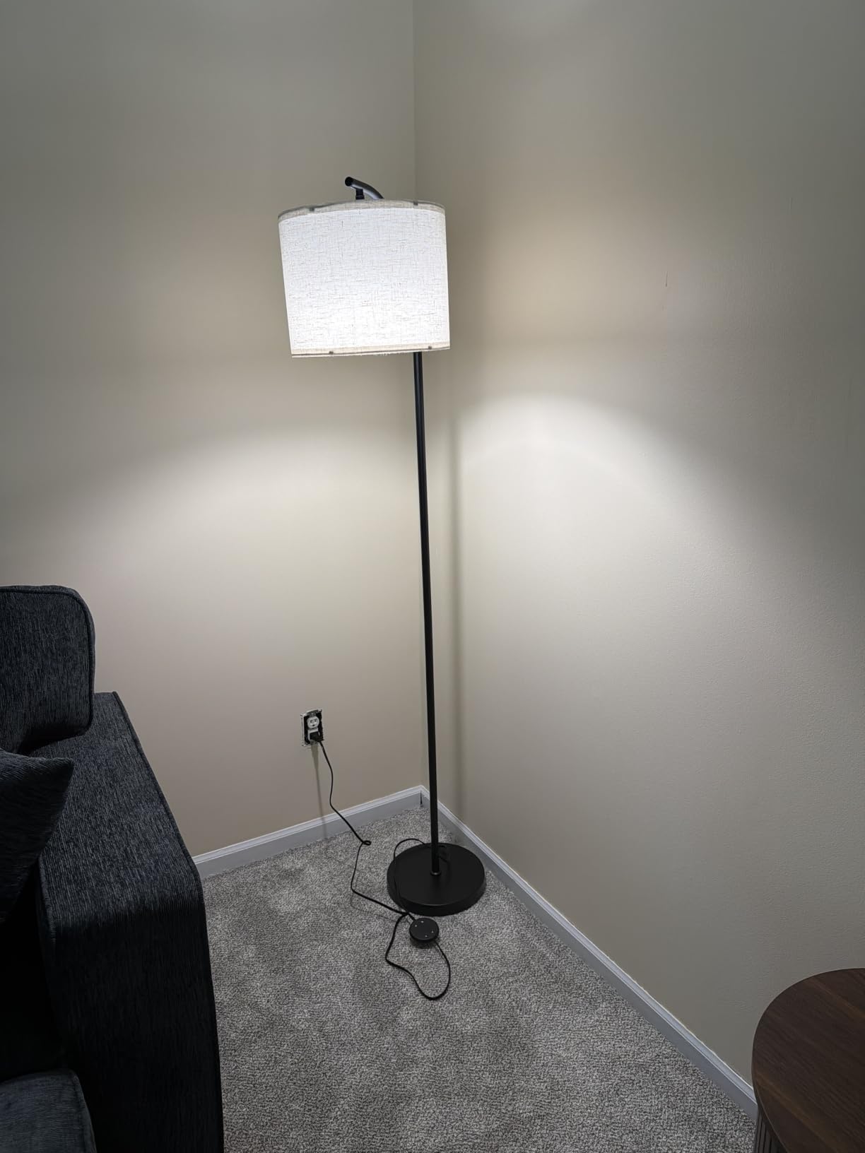 SUNMORY Arc Floor Lamp, Modern Floor Lamp with 3 Color Temperatures Bulb | Metal Standing Lamps with Adjustable Hanging Lampshade, Tall Floor Lamps for Living Room, Bedroom, Office, Black customer photo 2