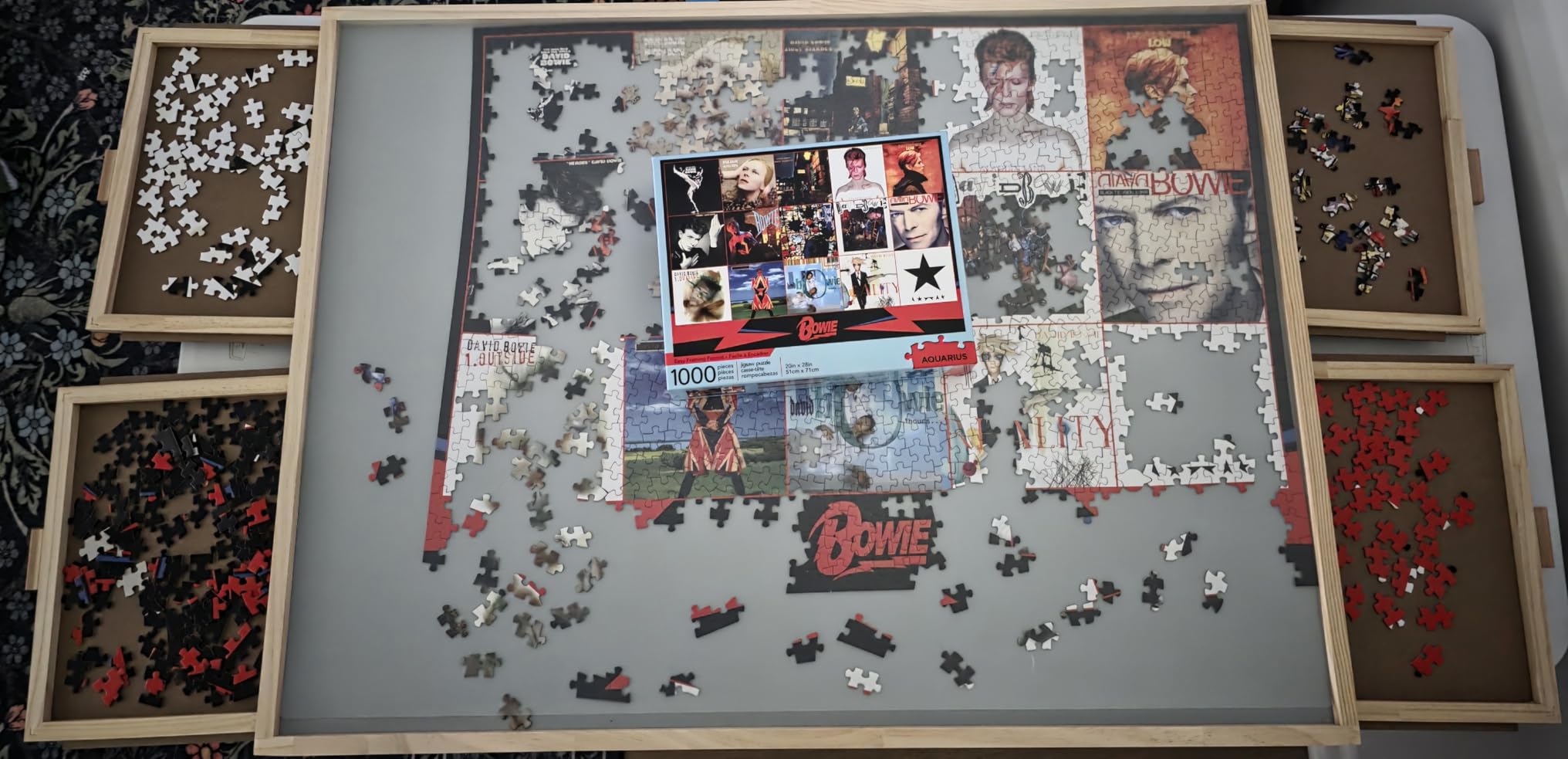 ALL4JIG 1500 Pieces 2-in-1 Tilting&Rotating Puzzle Board for Adults, 24.53