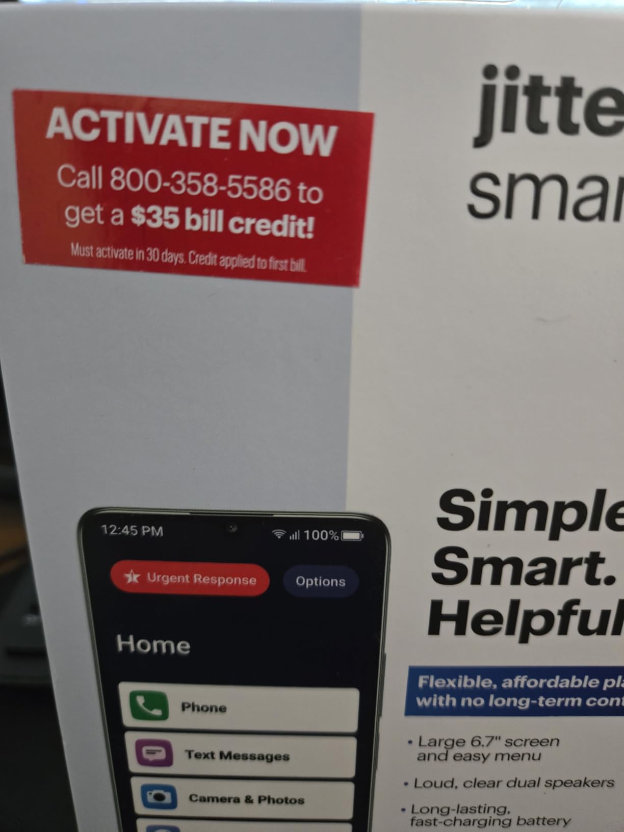 LIVELY Jitterbug Smartphone for Seniors, No SIM Needed, Smart4 | Smartphone for Seniors with No SIM Needed, Requires an Activated Phone Plan, Not Compatible with Other Carriers customer photo 2