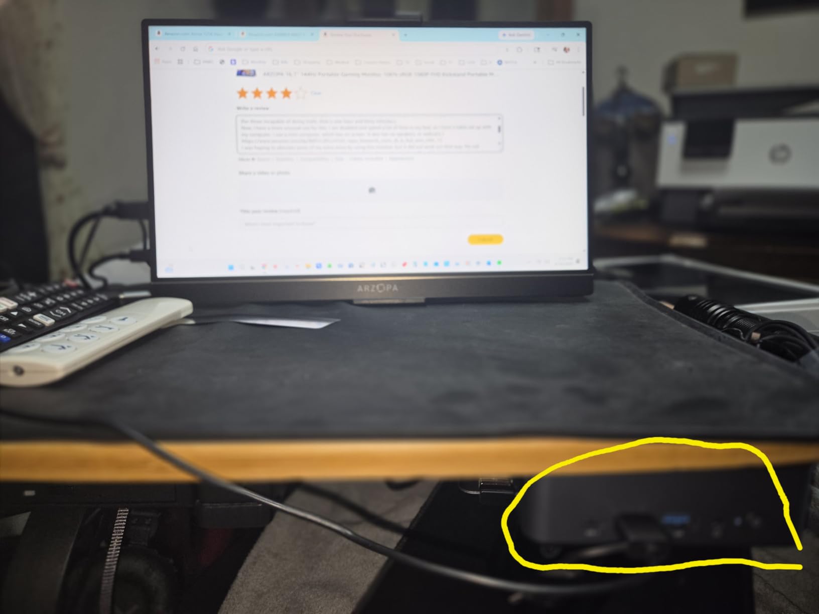 ARZOPA 16.1'' 144Hz Portable Gaming Monitor 106% sRGB - Z1FC | 1080P FHD Kickstand Portable Monitor with HDR, Ultra Slim, Eye Care, External Second Screen for Laptop, PC, PS5, Mac, Xbox customer photo 1