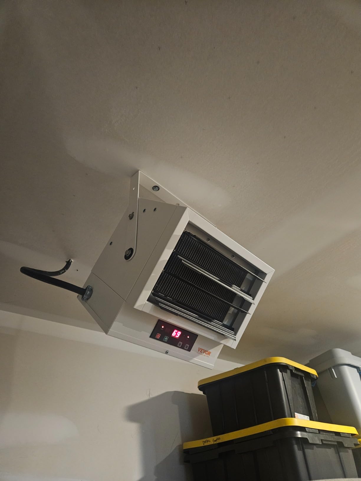 VEVOR Electric Garage Heater, 5000 Watt Digital Fan Forced Wall Ceiling Mount Shop Heater, Remote Control, Overheat Protection, Hardwired Heater with 9 Hour Timer, ETL Listed customer photo 1