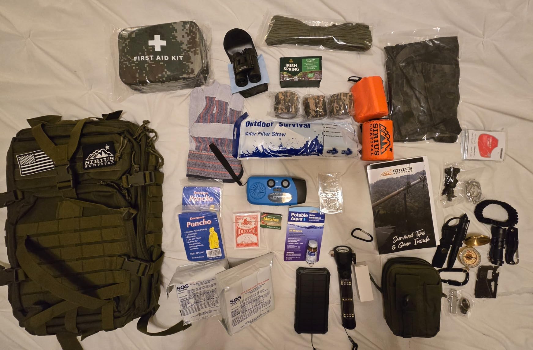 Sirius: Pre-Packed Bug Out Bag - 72 Hour Kit for 2 People - Bugout Backpack Survival Kit - Premium 50L Go Bag Tactical Backpack - Essential Bug Out Gear - Upgraded Survival Backpack customer photo 1