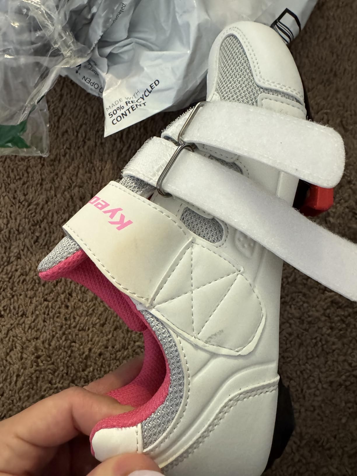 Kyedoo Womens Cycling Shoes Compatible with Peloton Bike customer photo 1