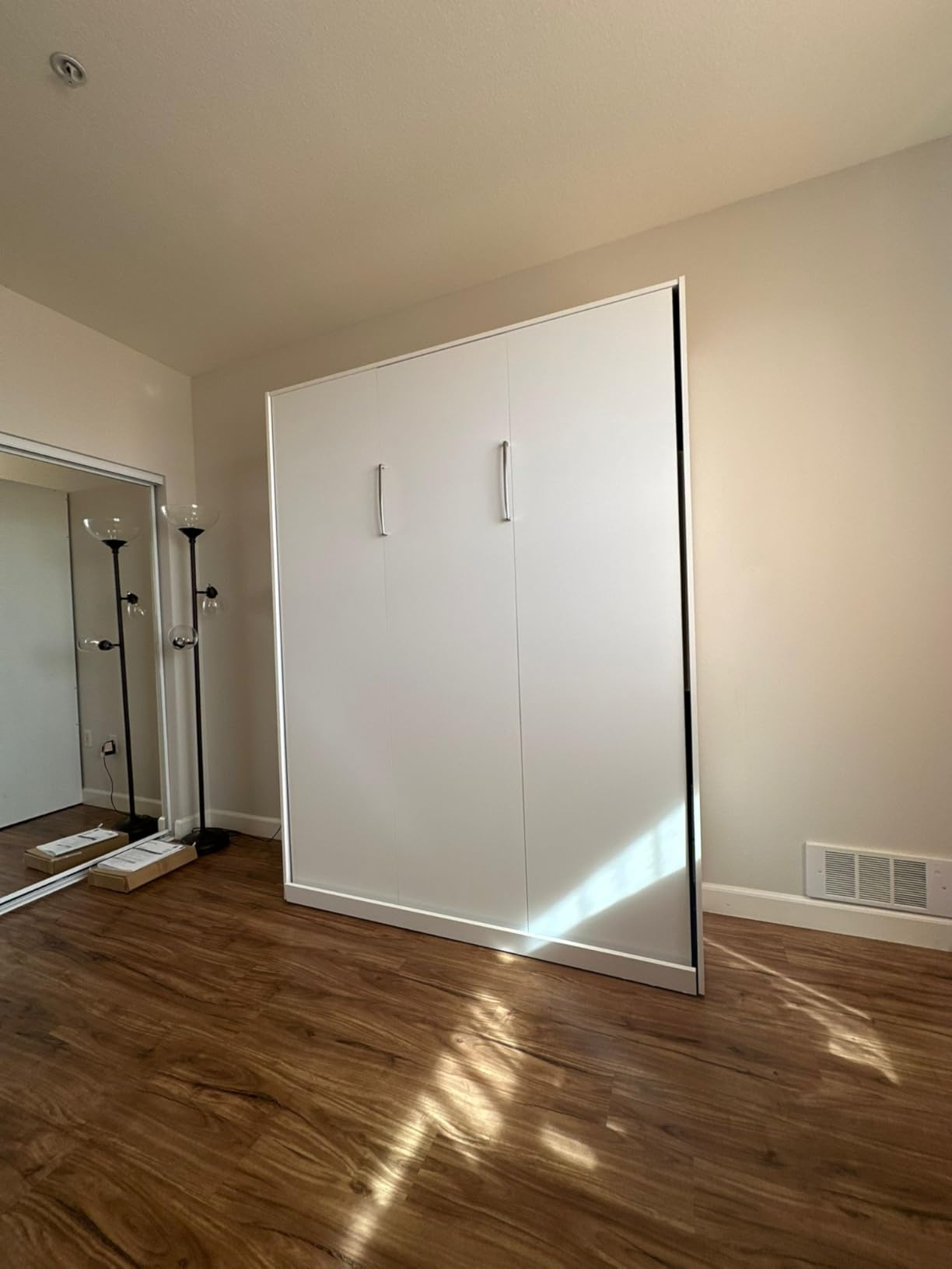 Bestar Claremont 65W Queen Murphy Bed in White, Sleeping Arrangement for Multipurpose Area, Bedroom, Guest Room, or Living Room customer photo 1