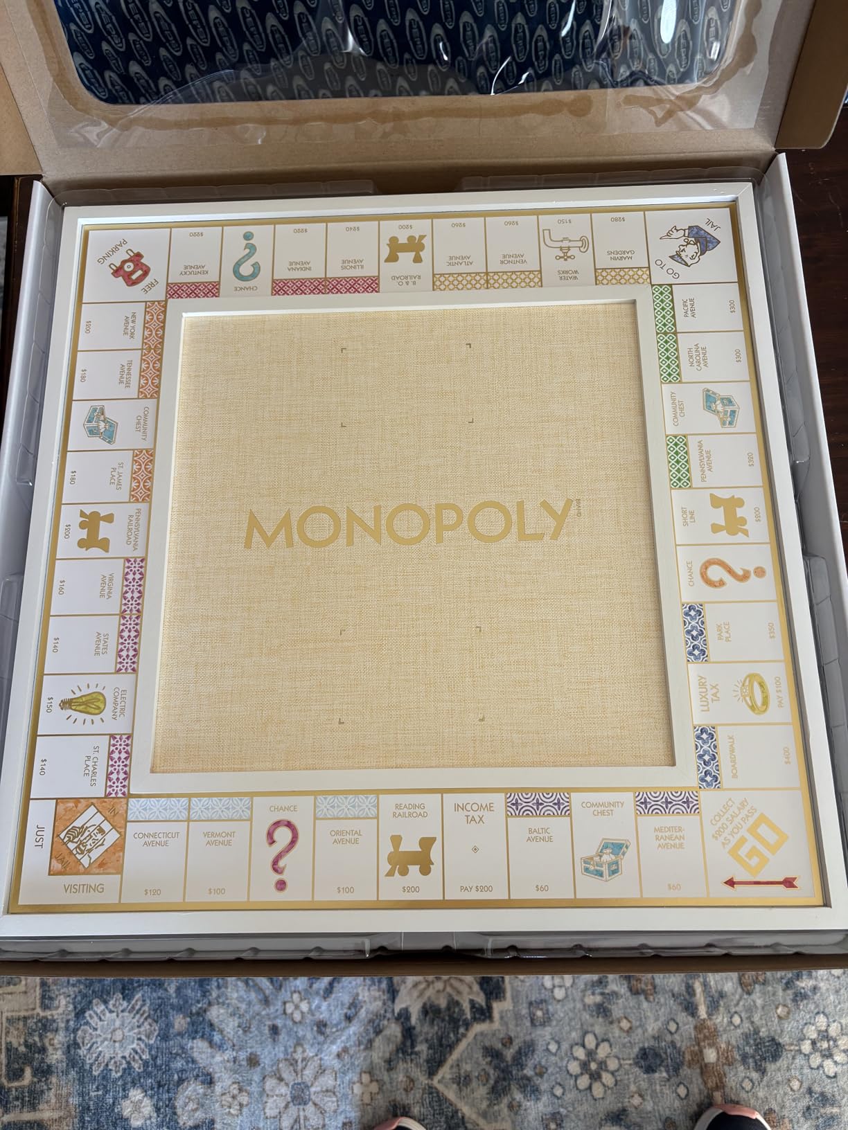 WS Game Company Monopoly Bianco Edition Deluxe White Wood Board Game Set | Coastal Design, Gold Foil Accents, Die-Cast Tokens, Custom Houses, Banker Tray, 2 to 6 Players, Adults and Kids Ages 8 and Up customer photo 1