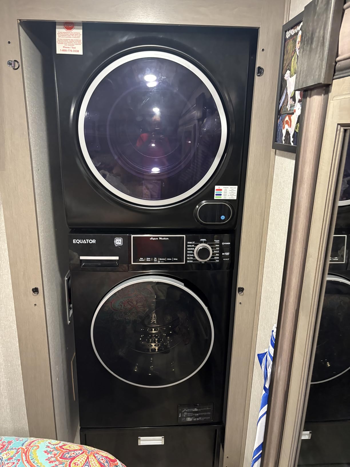 Equator Premium Stackable 15 Lbs Washer 1.62cf 110V + Vented Digi Dryer 3.5cf 110V (Silver) customer photo 1