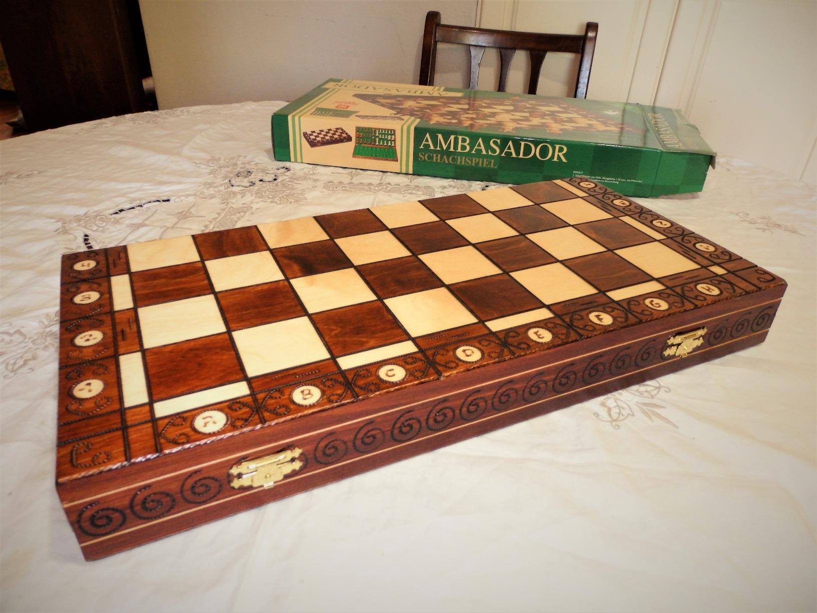 Wegiel Imperator 21-Inch Luxury Wooden Chess Set for Adults and Kids - Handcrafted from Premium Beech and Birch Wood - Unique Folding Design with Chess Piece Storage, Brown customer photo 1