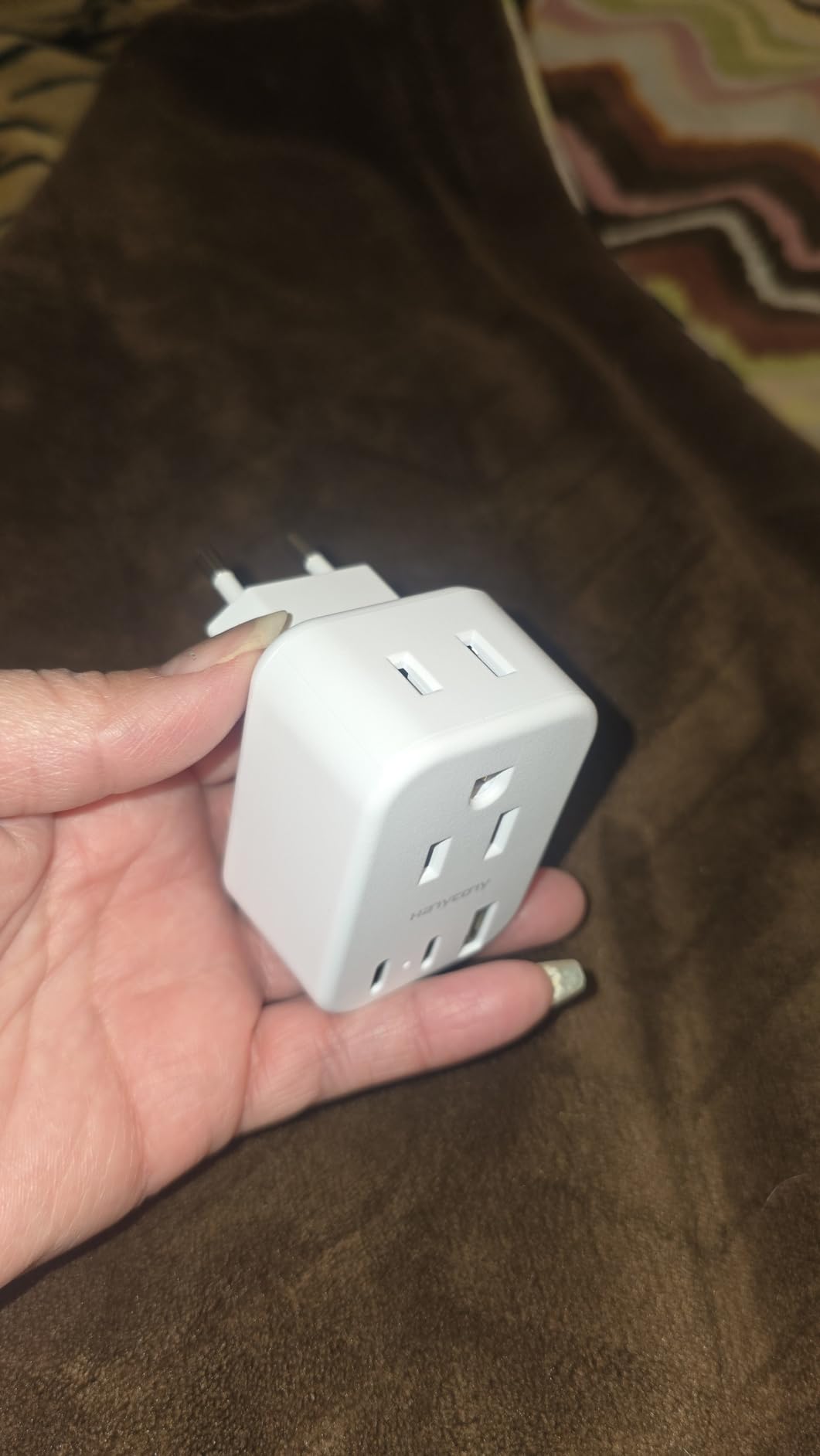 European Travel Plug Adapter, International Power Adapter, US to Europe | HANYCONY 2 Outlets 3 USB Ports(2 USB C), Type C Plug Adapter to Italy Spain France Portugal Iceland Germany Travel Essentials customer photo 1