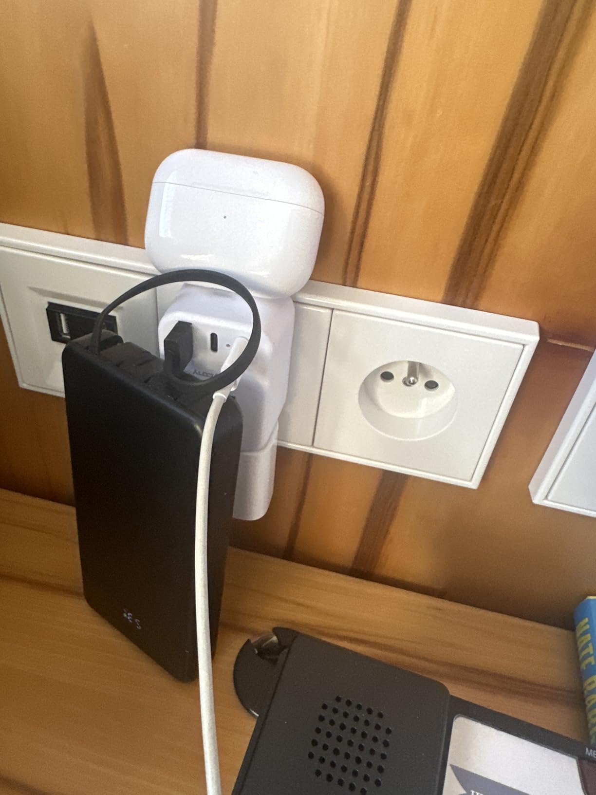 European Travel Plug Adapter, International Power Adapter, US to Europe | HANYCONY 2 Outlets 3 USB Ports(2 USB C), Type C Plug Adapter to Italy Spain France Portugal Iceland Germany Travel Essentials customer photo 2