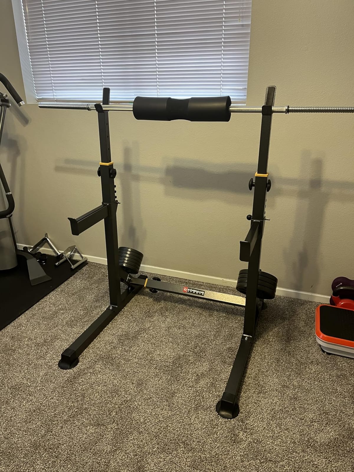 K KiNGKANG Squat Rack, 600lbs Adjustable Barbell Rack for Home Gym customer photo 2