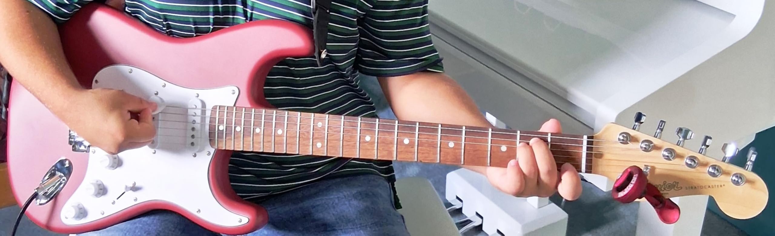 Fender Squier Debut Stratocaster Beginner Electric Guitar, Matte Black | Starter electric guitar for kids and adults, free lessons, 2-year warranty, iconic Strat shape, under $200 customer photo 1