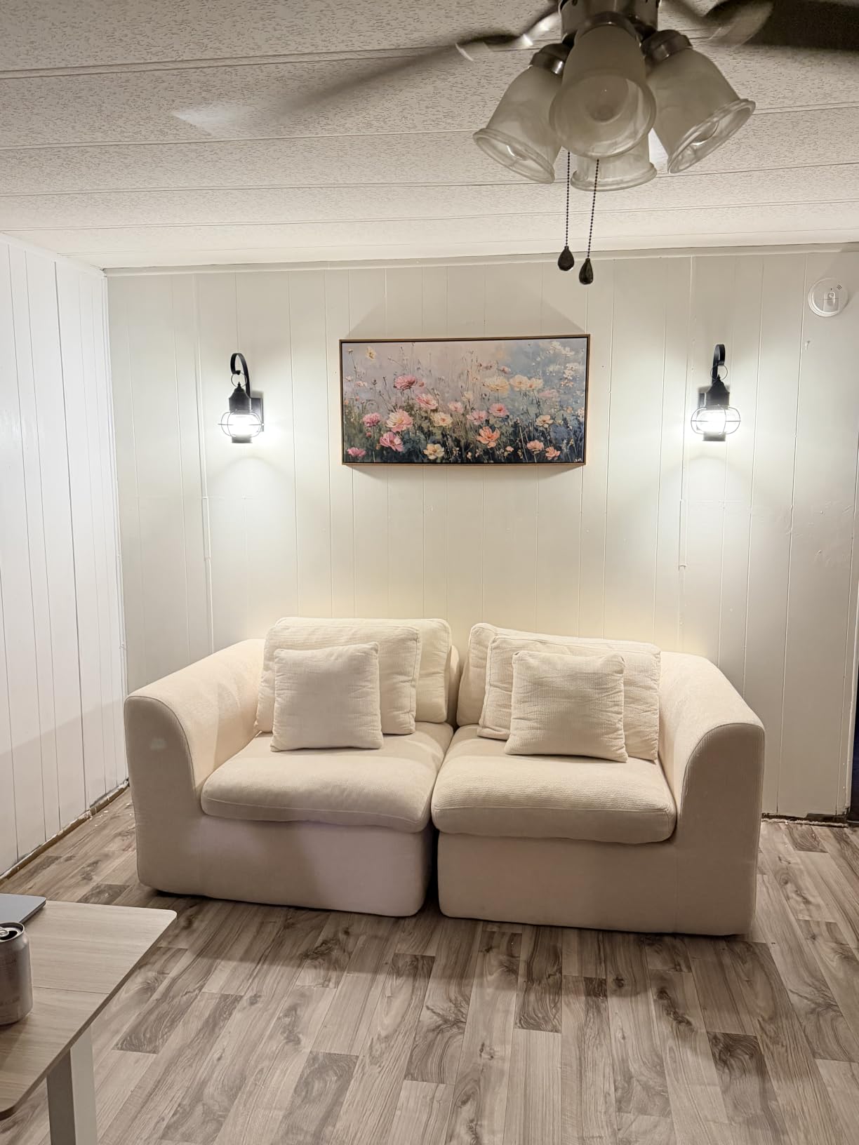InSimSea Extra Large Framed Vintage Wall Art, Flower Meadow Prints,20x40In | Living Room Country Farmhouse Decor, Canvas Landscape Paintings, Retro Long Pictures for Bedroom Above of Bed customer photo 2