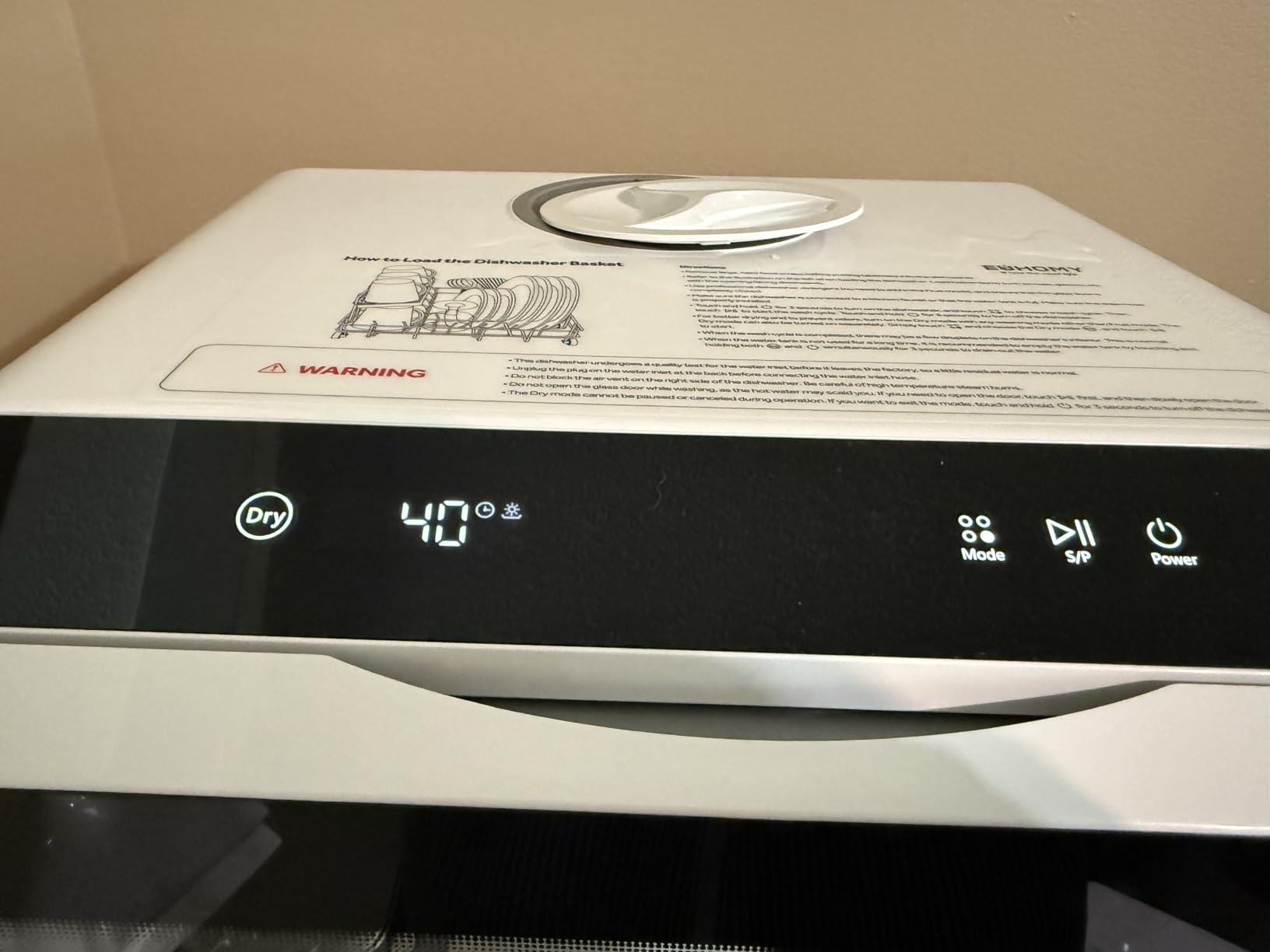 EUHOMY Countertop Dishwasher Portable, 6 Programs with 40 dB, No Hookup Needed customer photo 1