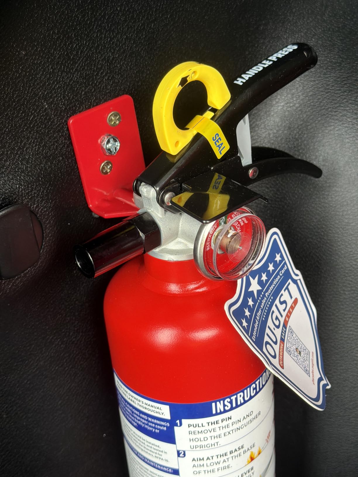 Ougist Signature ABC Fire Extinguisher for Home, 2.5 lb, 1 Pack | 1-A:10-B:C Rated Dry Chemical Extinguisher Designed For Initial Household Fires In Kitchens, Garages And Living Areas customer photo 2