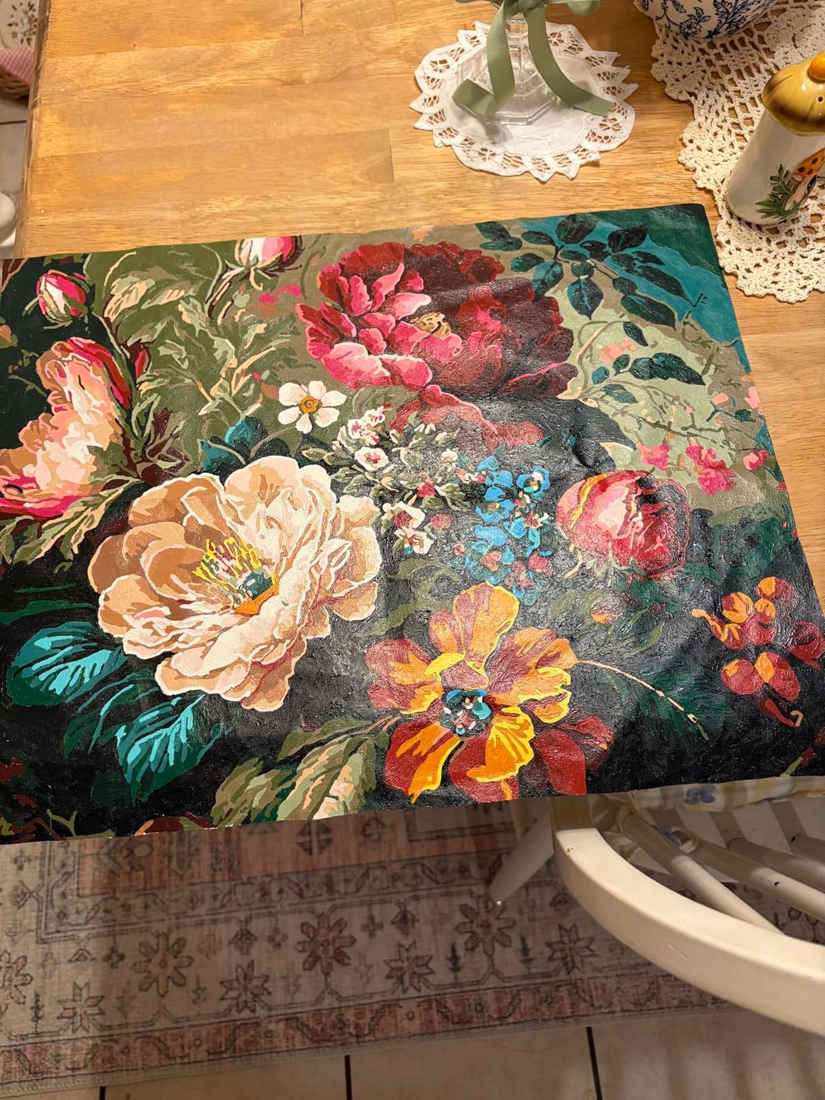 Arttoplus Flower Paint by Numbers Kit for Adults Canvas 16x20inch | Flower Paint by Numbers Kits for Adults Beginner, Oil Acrylic Painting by Numbers for Gift Home Wall Decor (Without Frame) customer photo 1