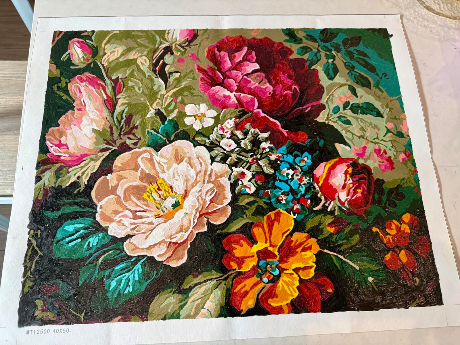 Arttoplus Flower Paint by Numbers Kit for Adults Canvas 16x20inch | Flower Paint by Numbers Kits for Adults Beginner, Oil Acrylic Painting by Numbers for Gift Home Wall Decor (Without Frame) customer photo 2