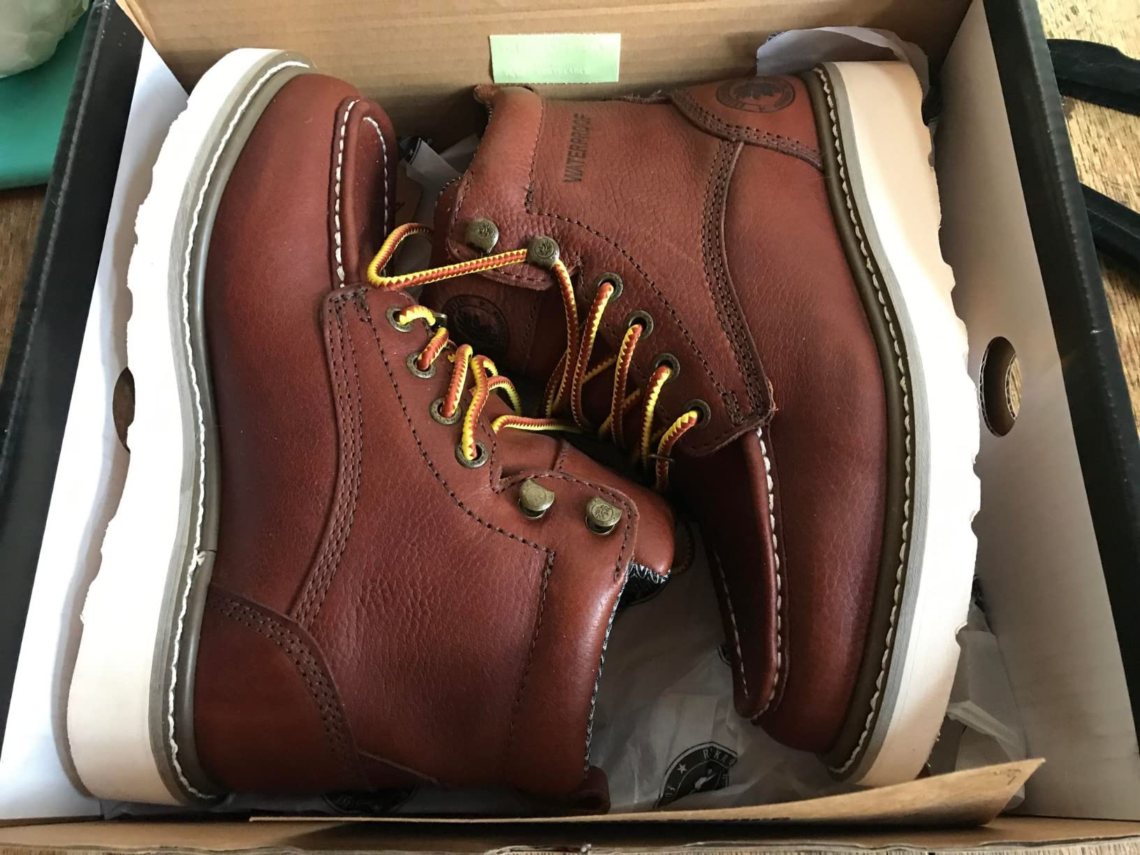ROCKROOSTER Walker Waterproof Work Boots for Men, 6