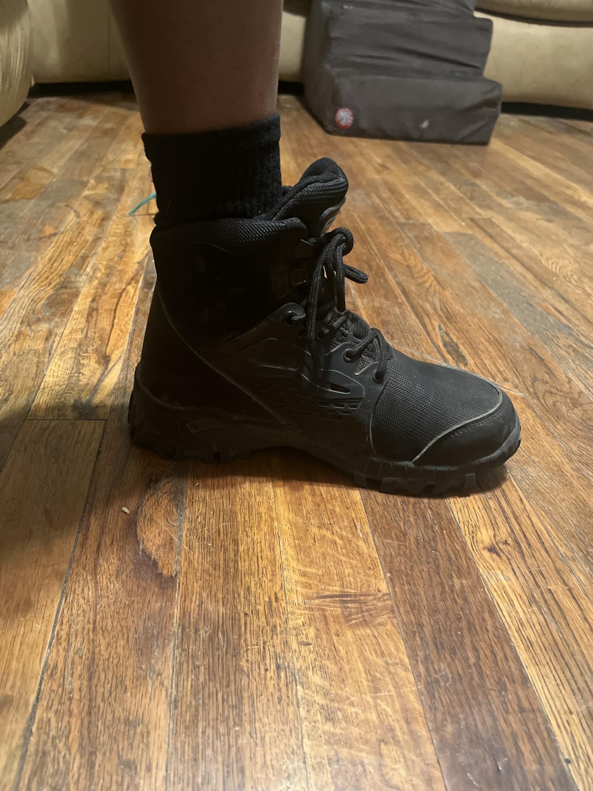 SUADEX Steel Toe Boots for Men Women Waterproof Arch Support Work Construction Indestructible Safety Boots customer photo 1
