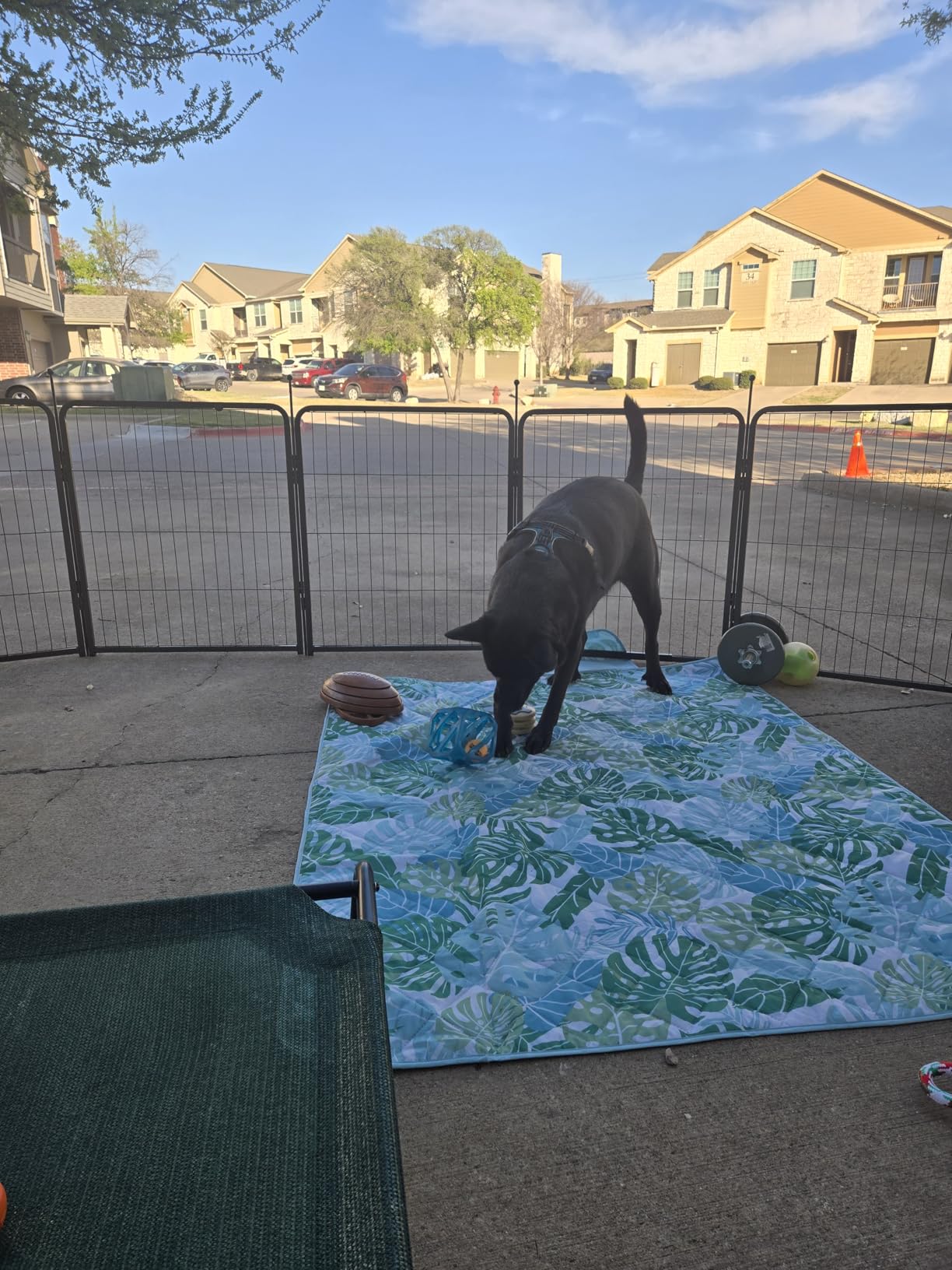 Mr IRONSTONE Dog Playpen with Anti-Rust Coating, 32