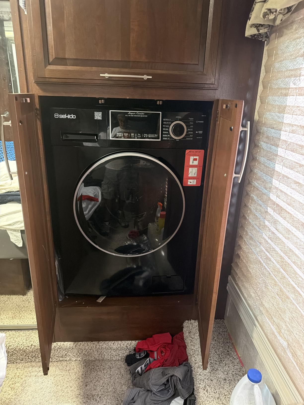 Sekido All-in-One Washer Dryer VENTLESS/VENTED PET cycle 1.62cf/15lbs 110V (Black) customer photo 2