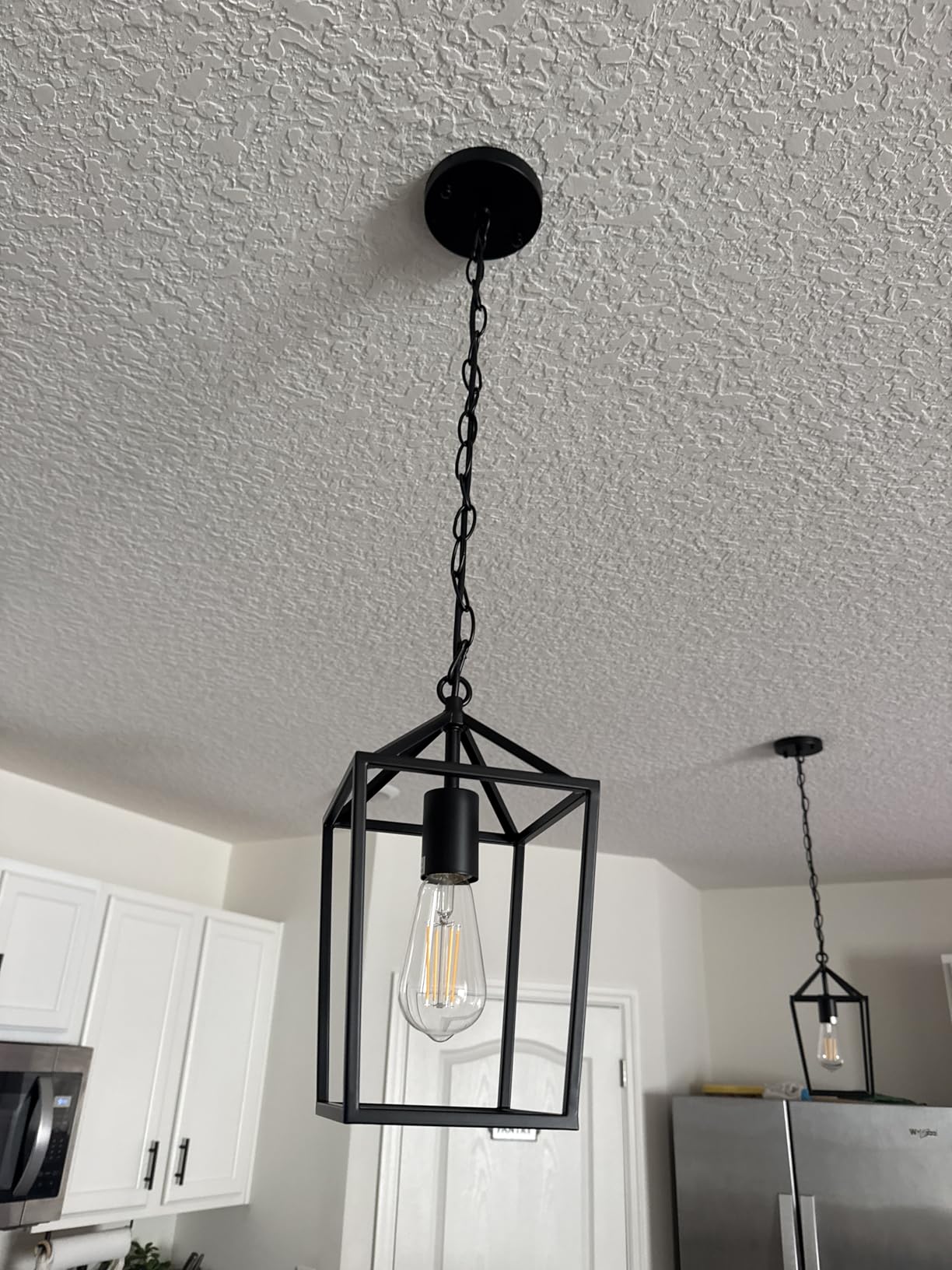 Sheetea 2 Pack Pendant Lights Kitchen Island, Modern Black Light Fixtures, Farmhouse Design, Ceiling Hanging Height Adjustable, Durable Metal, Quick & Easy Installation, Small Pendant Lighting customer photo 2
