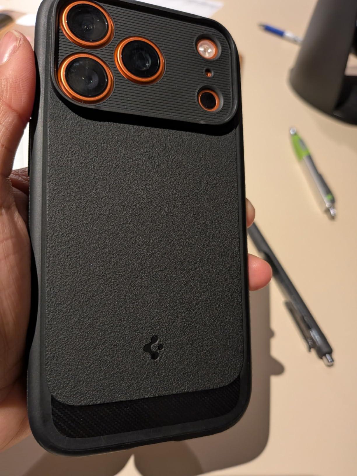 Spigen Rugged Armor MagFit Designed for iPhone 16 Pro Case [Military-Grade Protection] Compatible with MagSafe - Matte Black customer photo 1