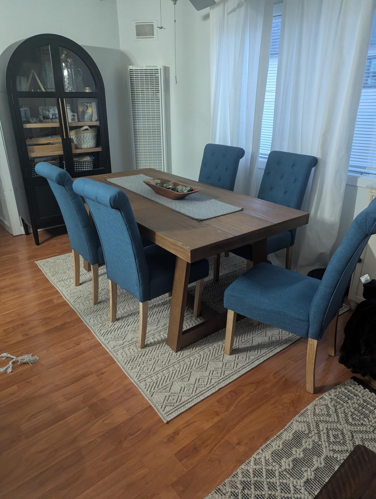 Plank+Beam Classic 72 Inch Dining Table, Rectangular, Pecan Wirebrush | Non-Toxic Finishes, Versatile Design, Farmhouse Design, Elegant Details, Easy Assembly, Quick Setup, Solid Wood customer photo 1