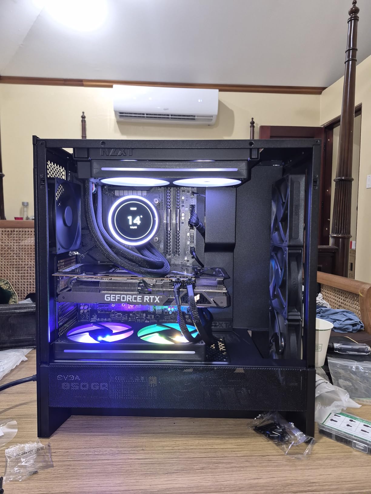 NZXT H5 Flow 2024 - Compact ATX Mid-Tower PC Gaming Case - High Airflow - 2 x 120mm Fans Included - 360mm Front & 240mm Top Radiator Support - Cable Management System - Tempered Glass - Black customer photo 1