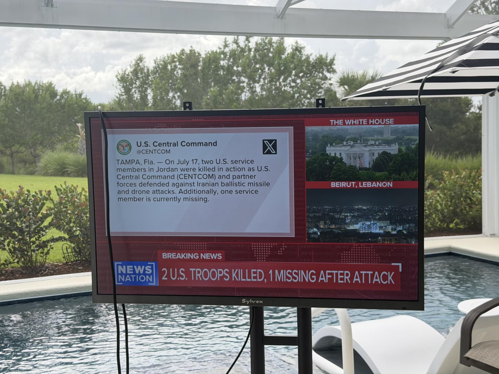 SYLVOX Outdoor TV, 65 inch Smart TV Waterproof Outdoor TVs, 4K Weatherproof Television for Outside, Support Google Assistant, Chromecast, 1000 nit Brightness Partial Sun (Deck Pro 3.0) customer photo 2