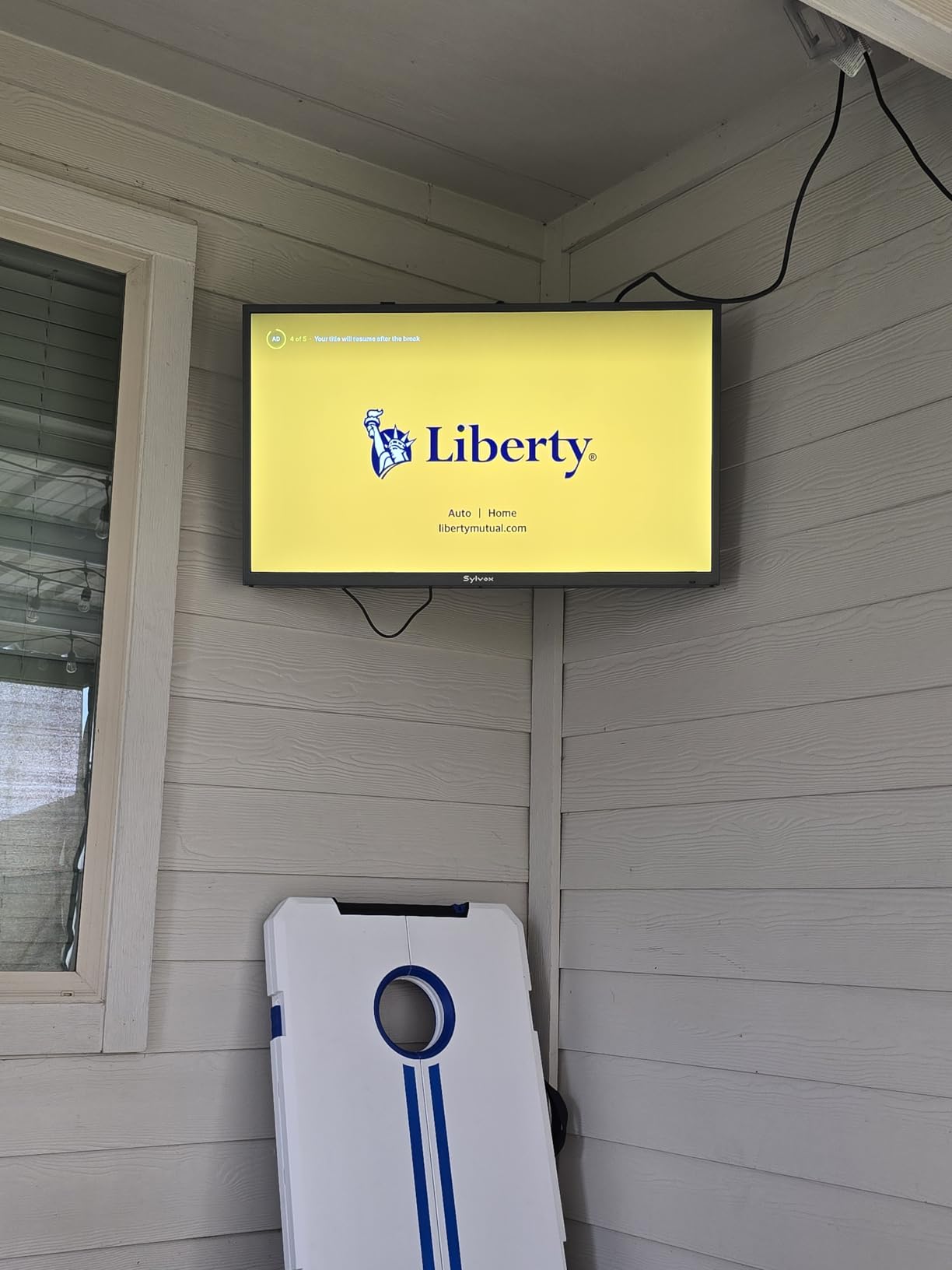 SYLVOX Outdoor TV, 55 inch Smart TV Waterproof Outdoor TVs, 4K Weatherproof Television for Outside, Support Google Assistant, Chromecast, 1000 nit Brightness Partial Sun (Deck Pro 3.0) customer photo 1