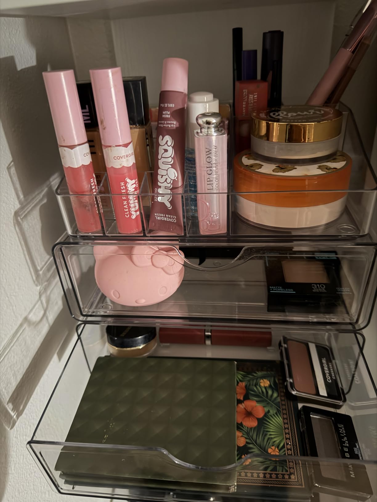 Vtopmart 3 Tier Clear Makeup Organizer with 2 Drawers customer photo 2
