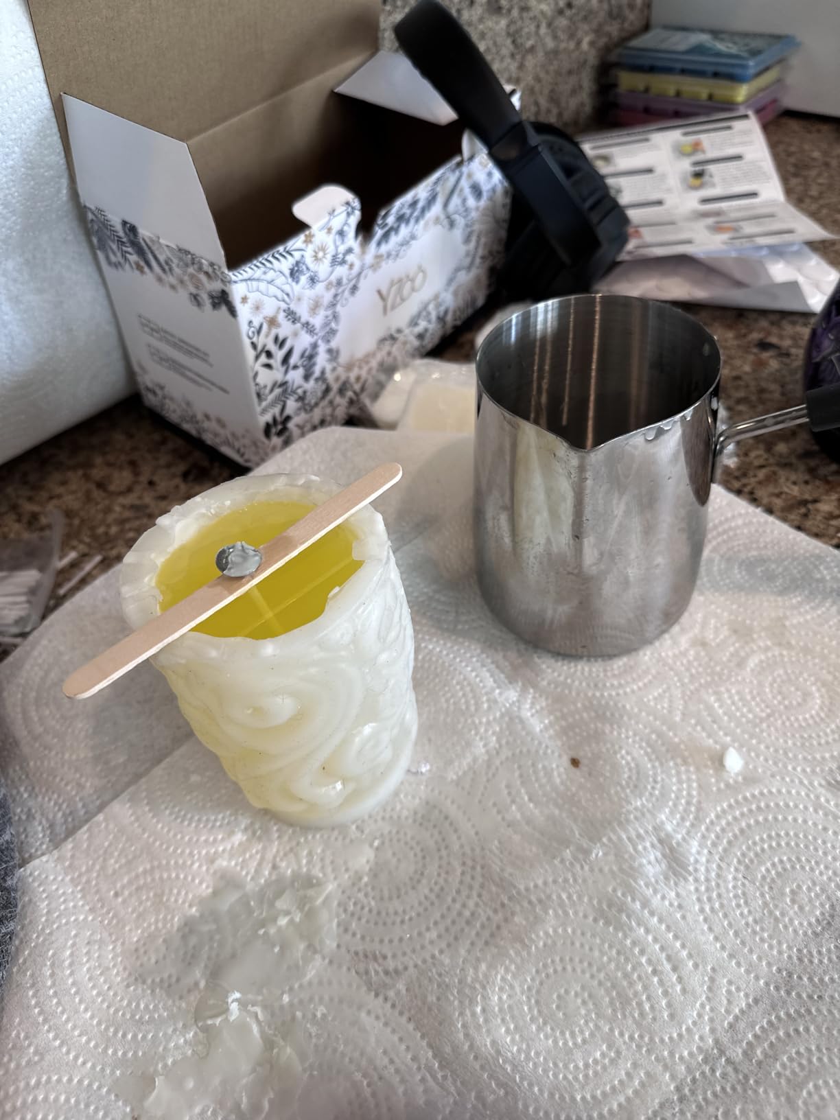 Candle Making Kit for Adults Beginners,Candle Making Supplies Include Soy Wax for Candle Making,Candle Wax Melting Pot,Candle Wicks Stickers,Magic Paper and More-DIY Candle Kit,Full Crafts for Adults customer photo 1
